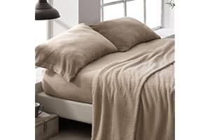 Burrito Blanco | Sábanas de Coralina | Cama de 135cm. (+Medidas Disponibles) | Diseño 999 | Color Tostado (135x190/200cm.)