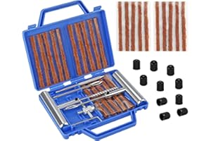 VonLux Reifen Reparatur Set Reifenreparaturset 42tlg Auto Reifen Reparaturset, Flicken Satz, Autoreifen Flickzeug Pannenset für PKW, Motorrad, LKW, ATV, Traktor usw.