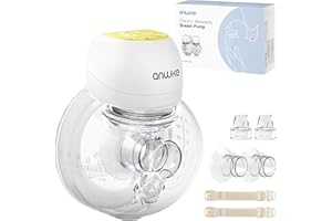 ANWIKE Sacaleches electricos Ultra Ligero 193g - Sacaleches Manos Libres Indoloro, 3 Modos 9 Niveles con Pantalla LED, Bajo Ruido, extractor de leche materna con Bridas de 21/24mm, Sin BPA (Amarillo)