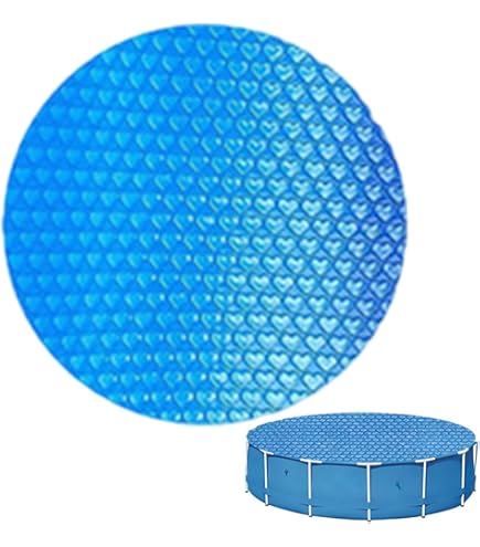 Bâche à Bulles Ronde Bleue Couverture De Piscine Solaire, Chauffage De