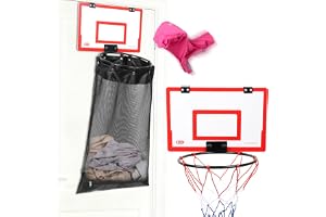 Basket tvättkorg, tvättkorg för upphängning, basketkorg dörr med dragkedja, ingen borrning krävs, 2-i-1 tvättpåse för upphäng