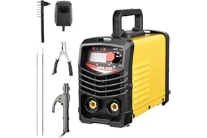 Hlieeosfcn Soldador Inverter 300A, Soldadora MMA Maquina de Soldar de 220 V,abrazadera de trabajo, máquina de soldar portátil,cable adaptador de alimentación de entrada y cepillo