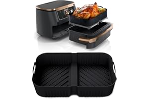 A ABLUMEN Teglia per Friggitrice ad Aria Compatibile con Ninja AF500EU 10.4L Accessorio per Friggitrice ad Aria per Ninja Foodi Flex Cestello in Silicone per Air Fryer Liners Riutilizzabile e Lavabile
