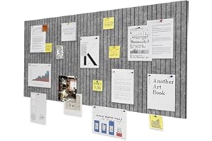 LUPATDY Corcho Pared Autoadhesivo 60 x 40 cm, Tablón de Anuncios de Fieltro, Home Decoration, Tablón de Visionboard 0,9 cm, para Oficina, Hogar y Habitación Infantil (Gris Claro)