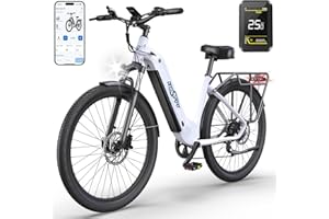ONESPORT OT05 Bicicletta Elettrica per Adulti 27,5 Pollici, 250W Batteria Rimovibile 36V 18.2Ah Bicicletta Donna Uomo, E-Bike Urbana con 3 Livelli di Assistenza alla Pedalata & 40Nm Sensore di Coppia