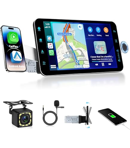 Podofo Autoradio 10 Pollici Per Suzuki Swift 2003-2010 - 2+64GB Android 13 Con Wireless Carplay, Android Auto, GPS, WiFi, Radio FM, Telecamera Posteriore AHD E 2 USB - 3