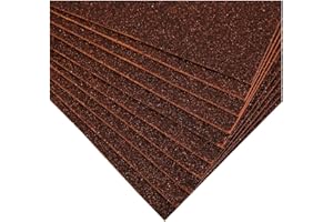 Uhat Lot de 10 feuilles A4 en mousse à paillettes pour loisirs créatifs et décoration, 2 mm (café)