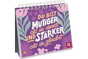Du bist mutiger als du denkst und stärker als du glaubst: Mini-Aufsteller mit motivierenden Sprüchen und Zitaten, die Kraft schenken | Perfekt als kleines Mutmacher-Geschenk