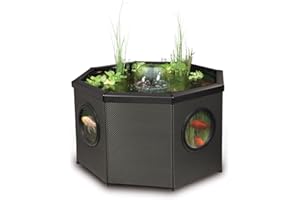 Blagdon Affinity Fontaine octogonale pour terrasse, Piscine, étang, Moka, avec Pompe filtrante Inpond 5 en 1 3000 et clarificateur UV, Spot LED, 3 têtes de Fontaine attrayantes, 1 Panier de
