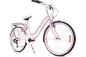 SUN BABY Bicicleta para niñas Heart Bike, tamaño de Rueda 20 Pulgadas, de 6 a 10 años, de 6 velocidades Shimano, de Altura Ajustable