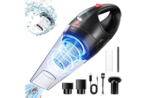 Quilted Northern 12000Pa Handstaubsauger,120W USB Aufladbar Kabellos Tragbar Mini Staubsauger, Leistungsstarker Nass und Trocken Handstaubsauger, Geeignet für den Auto, Haus, Küche, Tierhaare