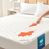 BEDLORE Mattress Protector 180x200 Waterproof Bamboo Fiber (White) | Bamboo Fiber Soft Breathable Mattress Cover, OEKO-TEX, Q
