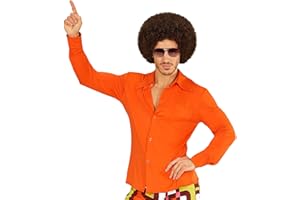W WIDMANN MILANO Party Fashion - Koszula męska z lat 70-tych, gorączka disco, strój na imprezę, kostium fantazyjny