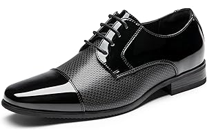 Bruno Marc Men's Patent Tuxedo Dress Shoes Classic Lace-up Formal Oxfords, Wedding and Business