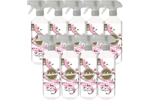 Fabulosa Multi Purpose, Multi Surface Odour Removing Disinfectant White Vinegar Cleaning Spray, 500ml, 9 Pack, Rose