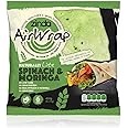 Zinda Spinach & Moringa Tortilla Natural Airwrap 6x70g Wraps, Just 7 Ingredients, No Preservatives, No Palm Oil, No Trans Fats, Low Carb, High Fibre, High Protein, Vegan, Real Spinach and Moringa.