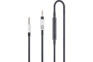 HANSNBY Audio Replacement Cable Compatible with Bose QC25, QC35, QC35II, QuietComfort 25 35 Headphones and Compatible with iPhone iPod iPad Apple Devices with in-Line Mic Remote Volume Control 4ft / 1.2m