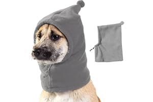 NIESEL Beruhigende Hundehaube, Hunde-Snood-Kopfwickel | Lärmschutz-Hundemützen Leise Ohren Für Hunde, Wintermütze Mit Ohrenschutz Für Hunde,Lärmschutz-Hundemützen Dicker Warmer Wintermützen-Hundeohrschutz
