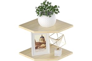 JJL Set di 2 Mensole Angolari, Mensola Angolare da 30 cm, Montaggio a Parete con Foro per Filo, 33,7 cm di Profondità, per Decorazione Angolo Parete, Bianco Chiaro