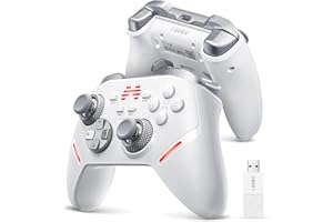 BEITONG KP40 Wireless Controller for PC, Switch/Switch 2, Android, TV, Steam Deck, Precision Adjustable TMR Joysticks, TMR Triggers, Bluetooth & 2.4g Gamepad with 1000Hz Polling Rate, Charging Dock