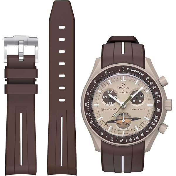 Omega x Swatch Moon Swatch Mission to Saturn Speedmaster Brown