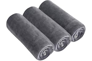 BW&HM Toalla Gimnasio Toalla Microfibra Gimnasio Hombre Gym Towel para Mujer Súper Absorbente Secado rápido 40 x 80 cm Paquete de 3 Gris