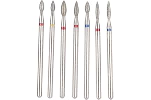 Joyzan Broca Manicura Profesional, Juego 7 Taladro Uñas Fresa Diamante Cuticulas Torno Brocas Herramientas Set Pedicura Eléctrico Para Pulidor Accesorio Pulido Eliminación Cutículas Accesorios