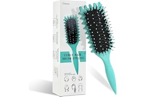 CNMTCCO Curl Hair Brush, Curl Brush, Curl Definire Styling Brush, Spazzola per capelli per combinare e modellare, Spazzola capelli ricci, Spazzola per capelli per districarsi per le donne (Green)