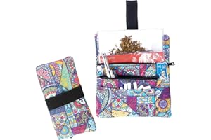 OLIVIA WONG Pitillera tabaco de liar tabaquera de cigarillos para hombre y mujer de tela estampado material hidrófugo forro impermeable