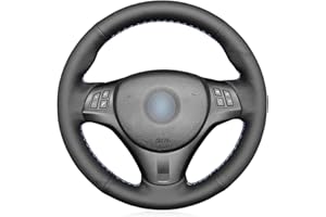 MEWANT Funda de volante para (M Sport) 1 Series E87/E81/E82 (Coupe)/E88 (Convertible)/M E82/3 Series E90 (Sedan)/ E91 (Touring)/ E92 (Coupe)/E93/X1 E84/M3 E90 (Sedan) / E92 (Coupe)/ E93