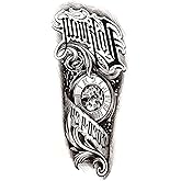 BearPear Saat Fig&uuml;rl&uuml; Ge&ccedil;ici D&ouml;vme, Tattoo, Erkek Ge&ccedil;ici D&ouml;vme, Kol D&ouml;vmesi