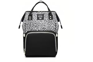 Armbq Diaper Bag Backpack, Leopard Multi function Baby Diaper Bag for Boys Girls Waterproof Backpack Travel Diaper Bag