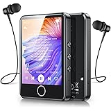 64Go Lecteur MP3 Bluetooth 5.3, AGPTEK Baladeur Numérique 2.8" Tactile Lecteur Musique HiFi avec Haut-Parleur/Radio FM/Enregi
