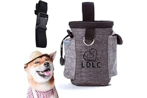 WiDream Bolsas de Comida para Perros, Aperitivos para Mascotas Bolso, Bolsa de bocadillos para Perros portátil, Correa de Hombro Ajustable, para el adiestramiento de Perros y Gatos