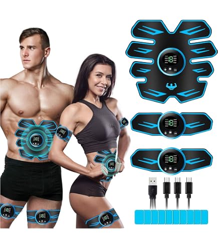 Stimulateur Musculaire Abdominal Grexemin Rechargeable USB - Pour Abdos, Bras, Jambes, Hommes Et Femmes - 5