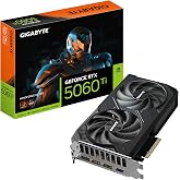 بطاقة رسوميات Gigabyte GeForce RTX 5060 Ti WINDFORCE OC 16G &ndash; 16 جيجابايت GDDR7، 128 بت، PCI-E 5.0، تردد أساسي 2587 ميجا هرتز، 3x