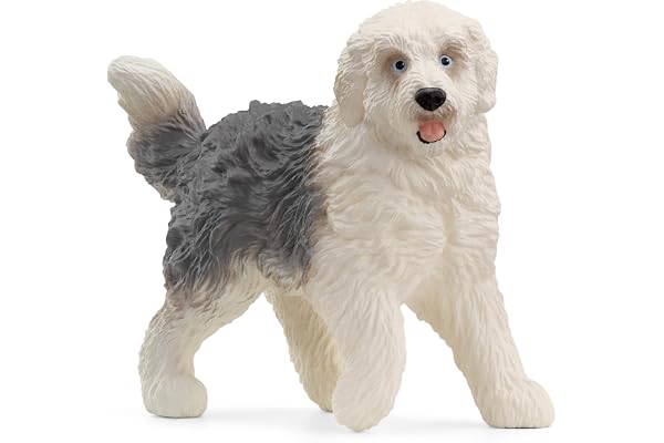 schleich FARM WORLD Old English Sheepdog, från 3 år, 13968 - Leksaksfiguren, 3 x 8 x 6 cm