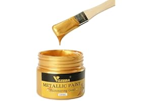 VGSEBA Vernice a Foglia D'oro - Doratura Acrilica per Dipingere, Pittura Acrilica, Pittura a Tempera, Per Legno, Carta, Tessuti, Metalli(Oro,100ml)
