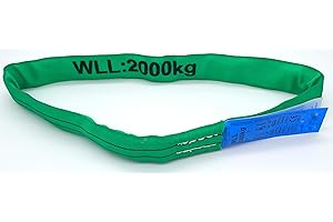 B teurobrecher - Rundschlingen 2t 2000 kg Umfang Hebebänder Hebeschlingen ENorm1492-2 grün (2000 kg/ 6 m Umfang)