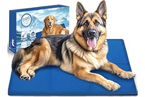 AECCN Kühlmatte Hund 110x70CM - Langlebige Kratzfeste Oberfläche, Sicher Nicht-Giftiges Gel, Sofortige Selbstkühlende Matte für Hunde, Haustier Kühlpad for Kisten, Sofa, Outdoor【XL】