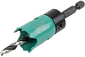 wolfcraft Sega a tazza in acciaio al carbonio, Ø 25 mm I 5963000 I Per l'installazione di materiale elettrico e di sanitari su legno e materiali per costruzioni a secco