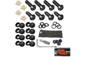 LONGHAO 29 pcs Viti per la Targa,Vite di Fissaggio della Targa,Viti Antifurto per Targa,Viti di Sicurezza per Targa,per Il Fissaggio Telai Targa e Coperture su Auto e Camion,per Auto Domestiche Moto
