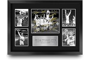 HWC Trading FR A3 Leeds United 1972 FA Cup Winners Printed Memorabilia Signed Autograph Display for Football Fans and Supporters - A3 Framed