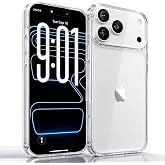 URUCHI Crystal Şeffaf Kılıf, iPhone 17 Pro ile Uyumlu, Darbelere Dayanıklı Sert PC Arka Y&uuml;zey, Kaymaz Tutuş, Kamera Korumalı,