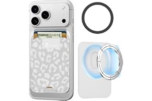 TECHMADE Korthållare kompatibel för iPhone, adapterring ingår - plats för 3 kort eller kontanter, snabbt utdragningssystem