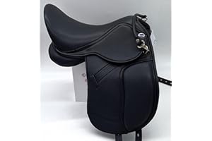 TYSONS BREECHES Pony Shetty Welsh Ledersattel WEICH ! Sattel Leder Mono Modell Beauty 14 15 Zoll Schwarz Glitzer ! Kammer anpassbar + Kopfeisen Set anbei Tysons (14 Zoll)