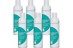 GRIZWALD 6 Pack - Clinisan 200ml Emollient Skin Cleansing Incontinence Foam Spray Bottles Y