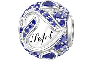 LANBEIDE Geburtsstein Charms für Pandora Charms, 925er Sterlingsilber Charms für Pandora Armband, Weihnachts Geburtstags Geschenke für Frauen