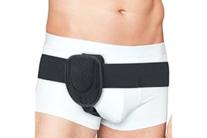 Adamson H2 Cintura per ernia da uomo - Cintura per ernia inguinale regolabile sx o dx - Fascia per compressione inguinale con cinturino regolabile - Vestibilità universale - Discreta e comoda