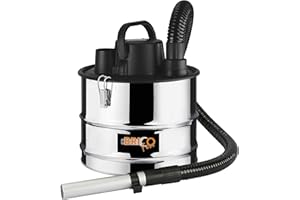 BRICOFERR Aspirateur 15 l à cendres, 1200 W, acier inoxydable